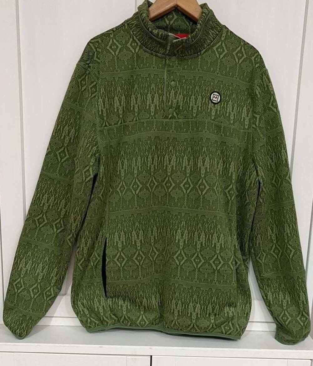 Avalanche Outdoor Supply Tonal Printed Snap-Up Pullover Sweatshirt Medium